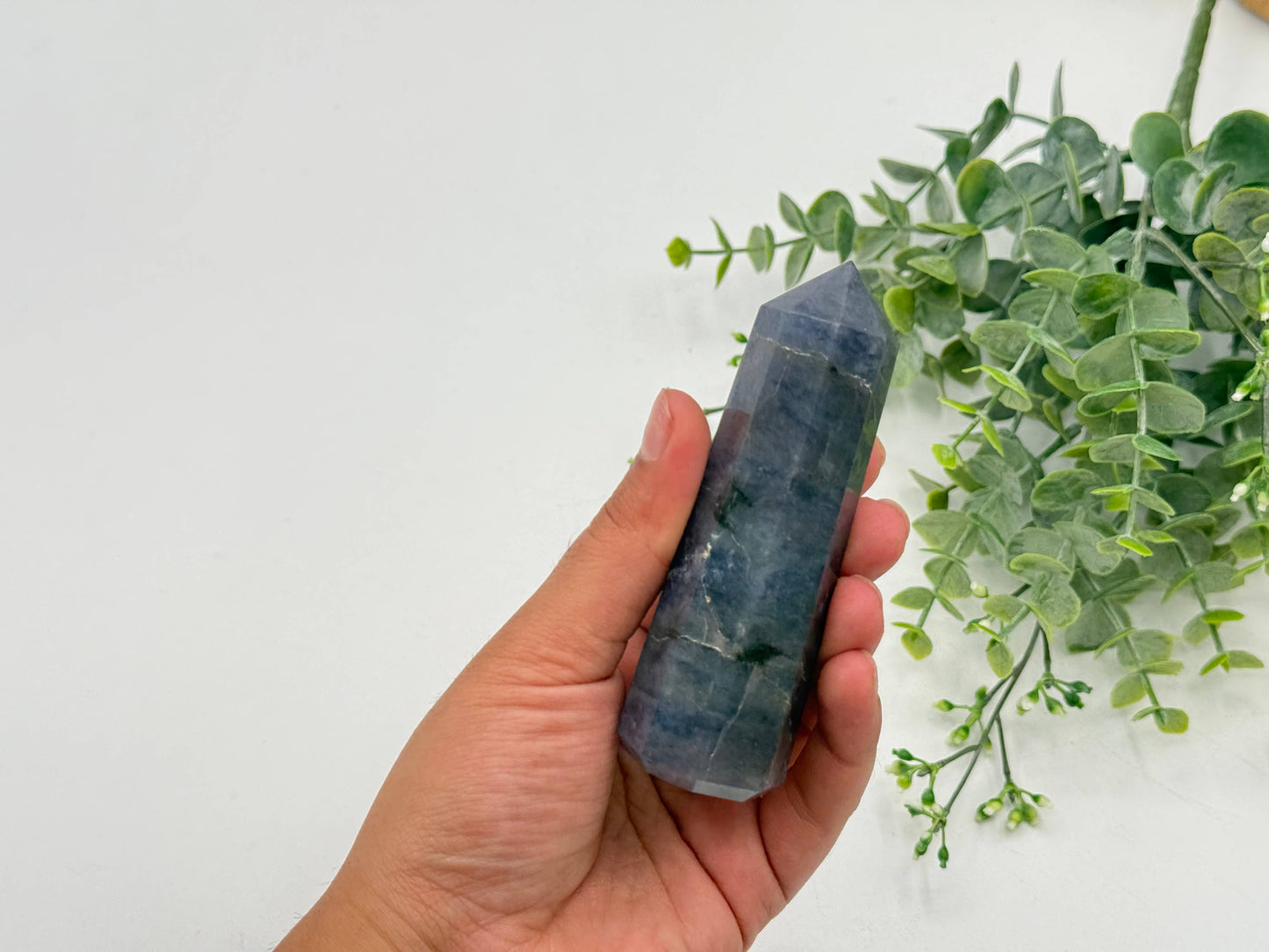 Iolite Tower 8 Faceted 3.75 - 4.00 inches or 8.9 - 9.5cm