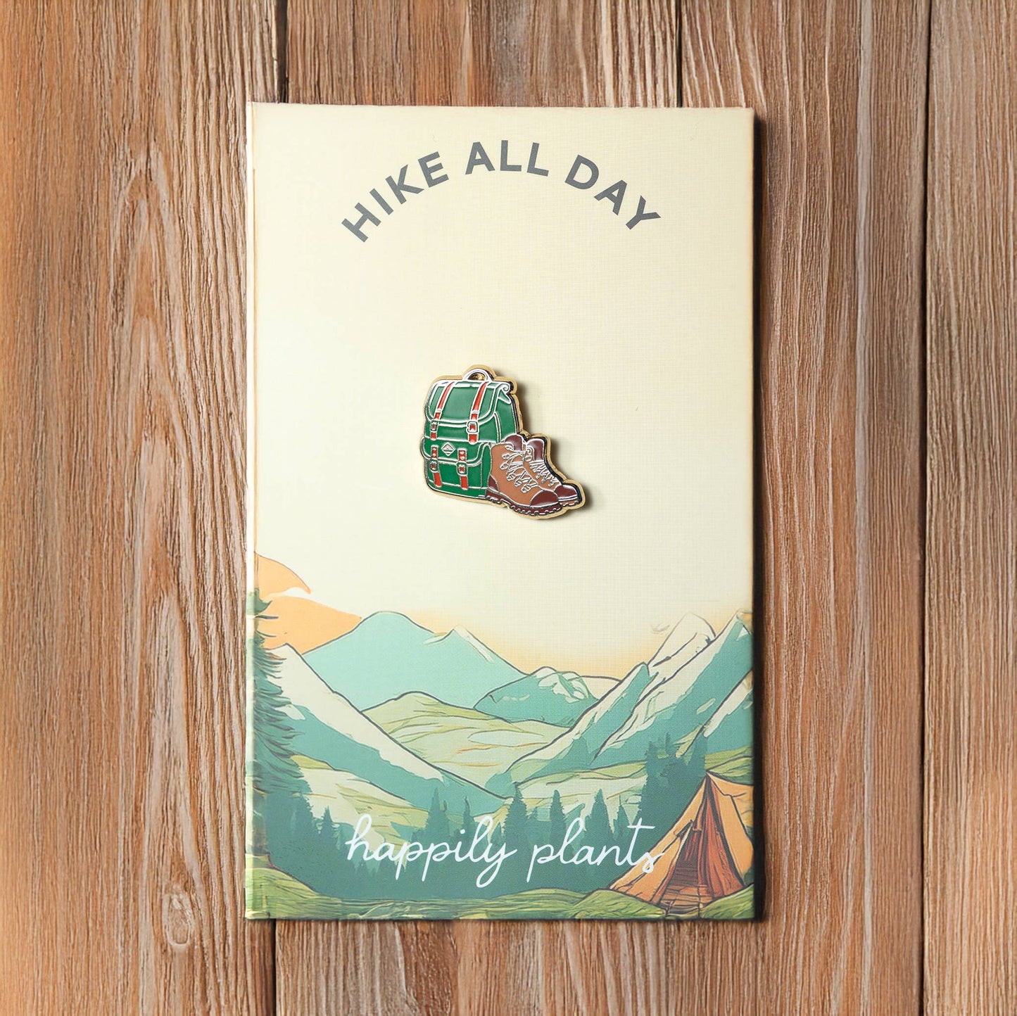 The Adventurous Hiker Pin, Outdoors Camping Gifts