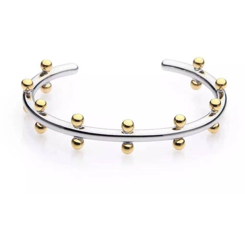 Cindy Studded Cuff - Gold and Two Tone