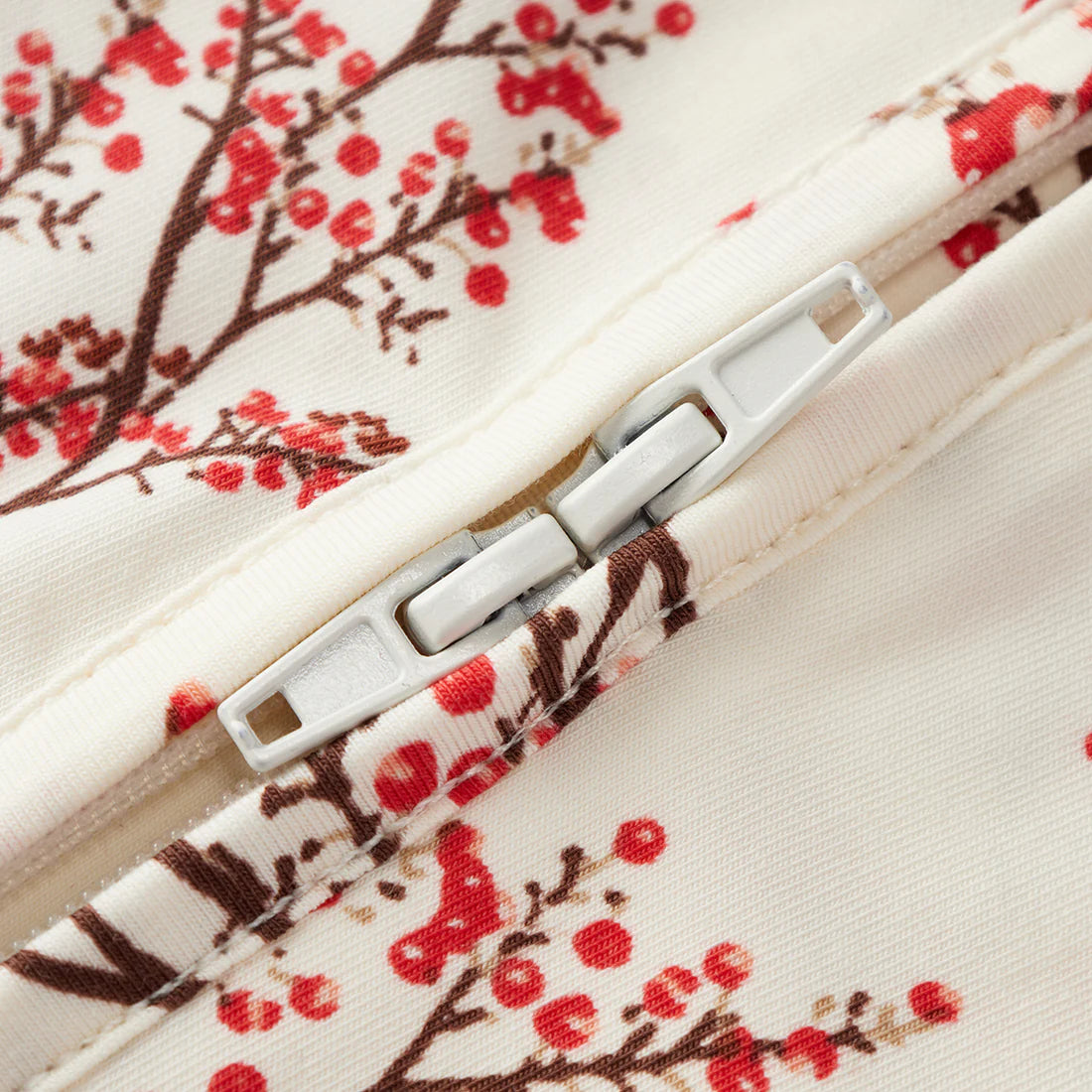 Winterberry Organic Cotton Stretch Zip Footed Romper