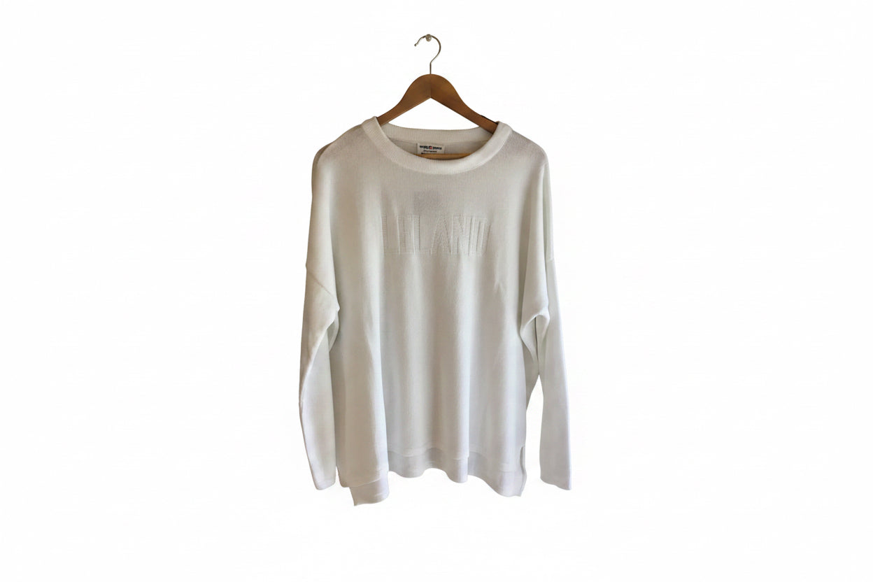 Leland || Town Pride || White Everyday Relaxed Sweater