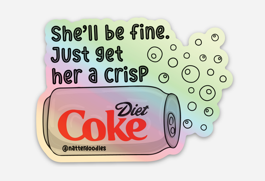 Get Her a Crisp Diet Coke Funny Soda Girly Bubbly Sticker