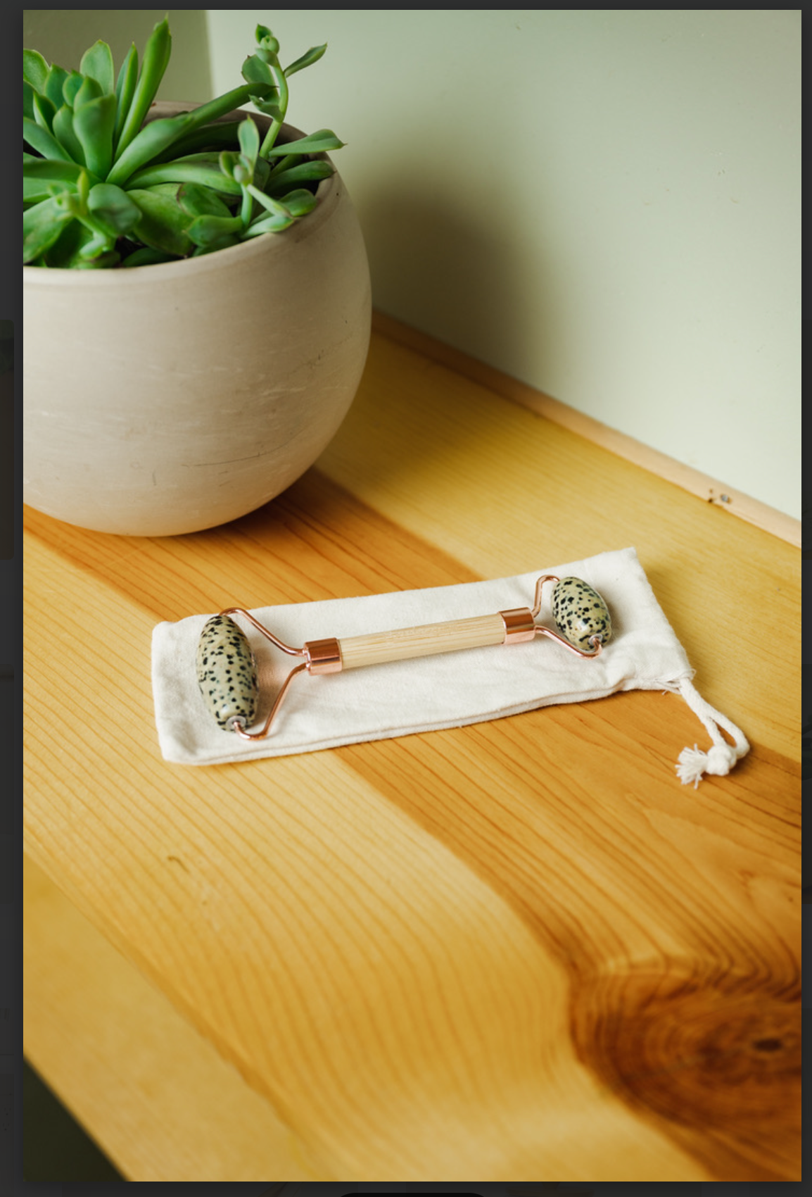 Bamboo Facial Massage Roller | Self Care Holiday Bestseller: Jade