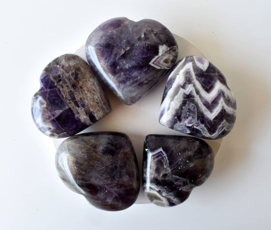 2inch Amethyst Hearts | Puffy Large Crystal Hearts