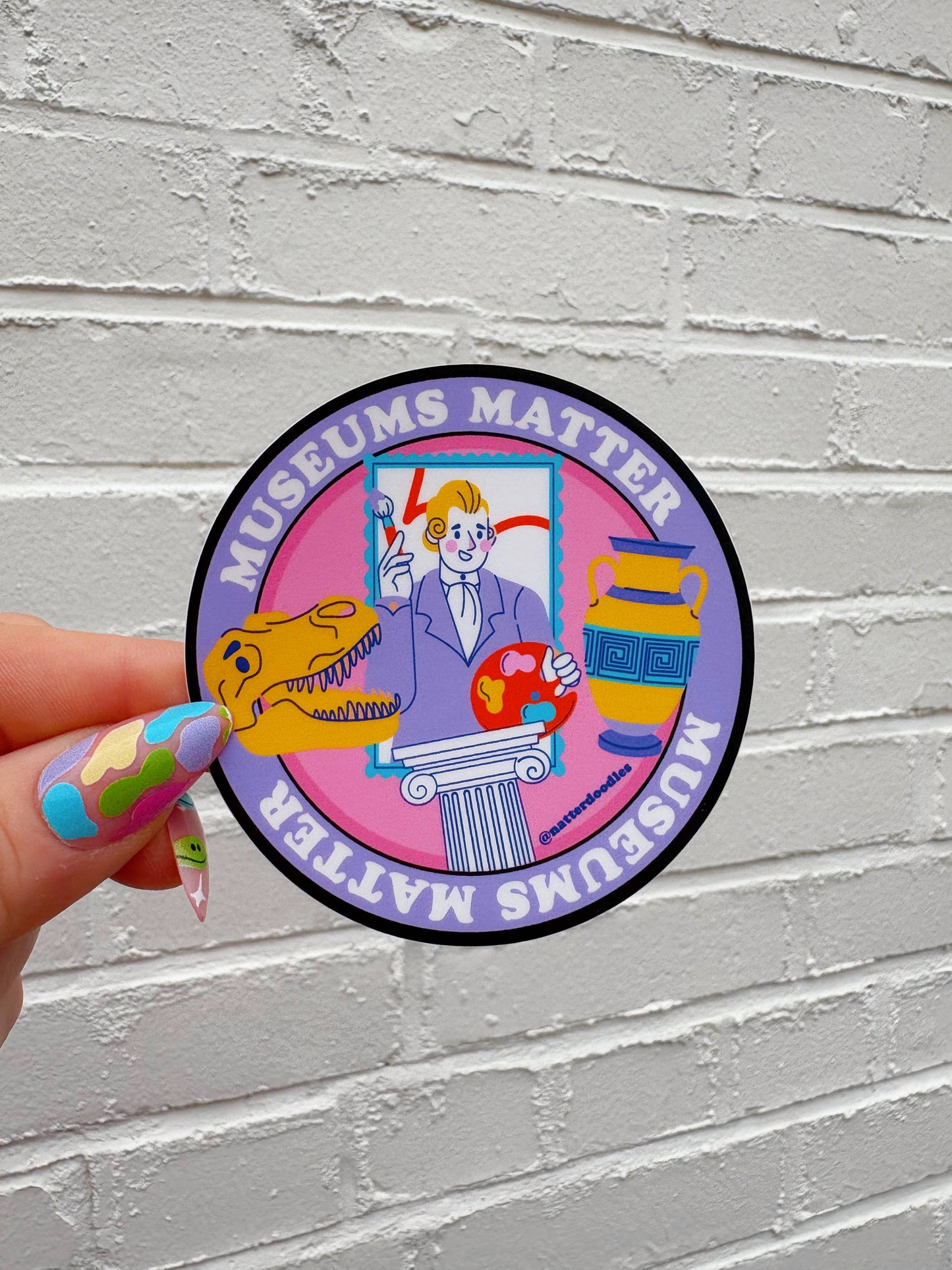 Museums Matter Art Science Natural History Children Sticker