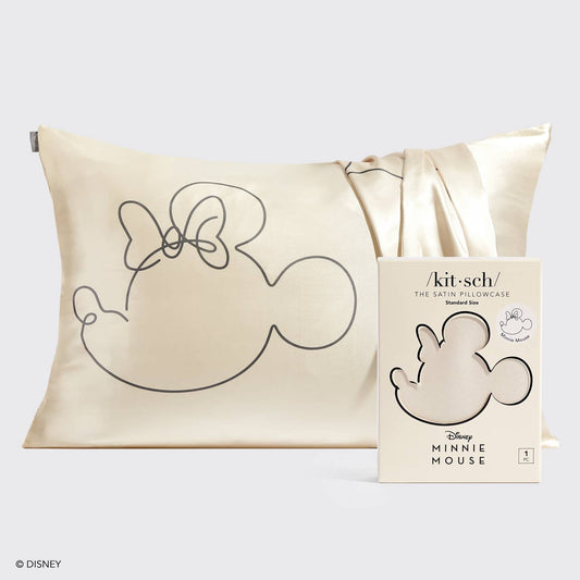 Kitsch Minnie Satin Pillowcase  Mrs.Mouse-Cream