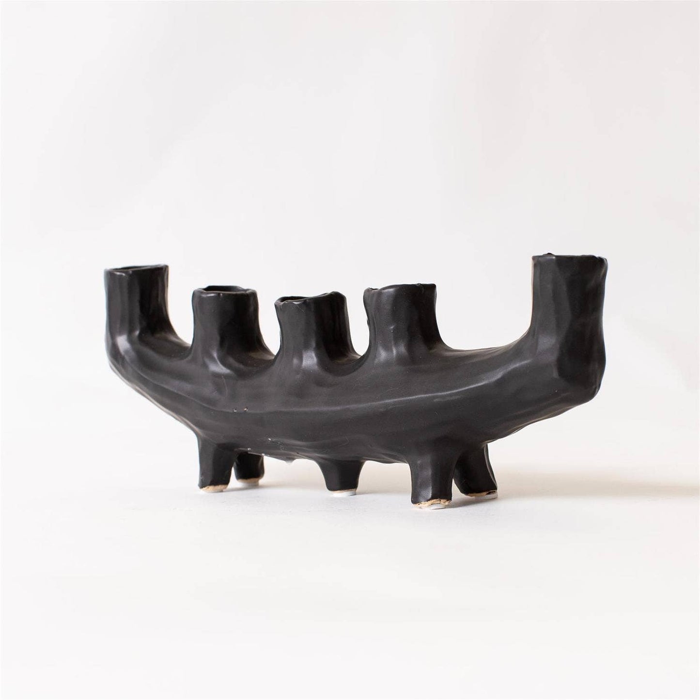 Vase - Black Horizontal Crescent Shaped (Pk/02)