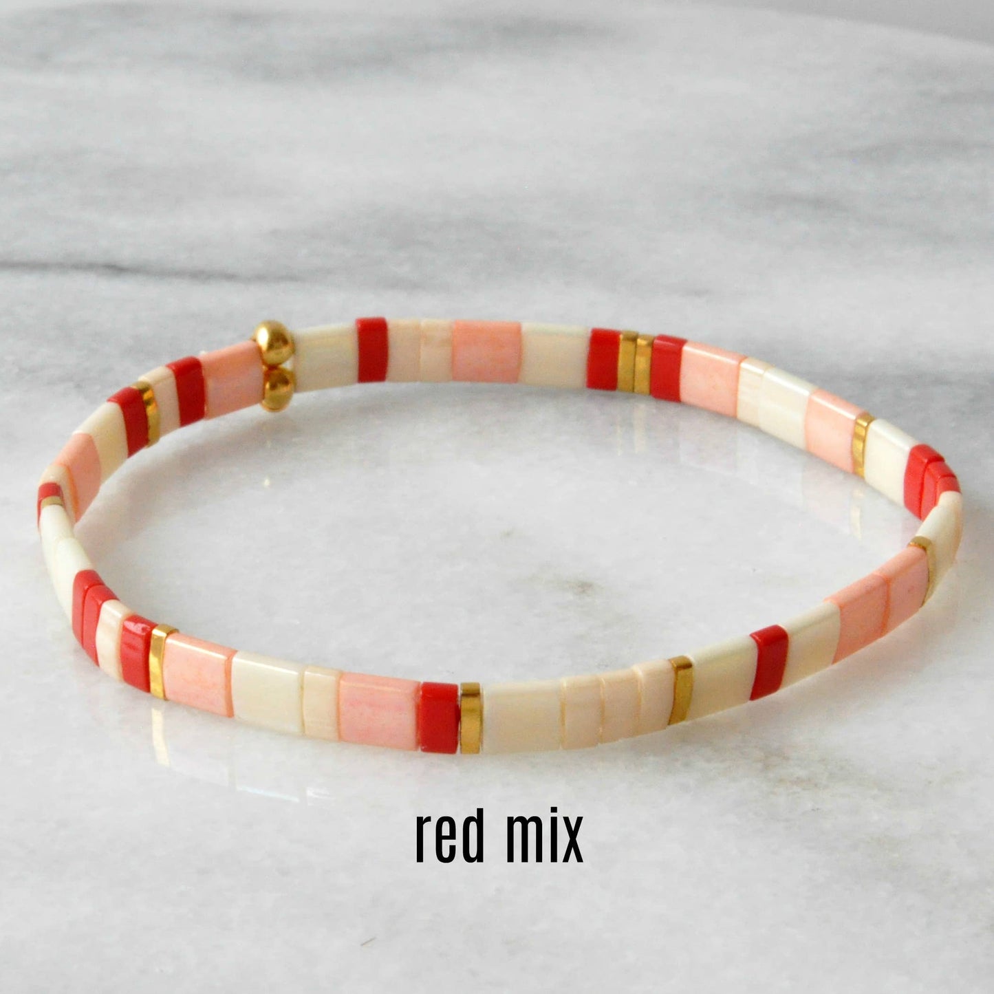 Stackable Stretch Tile Bead Bracelets