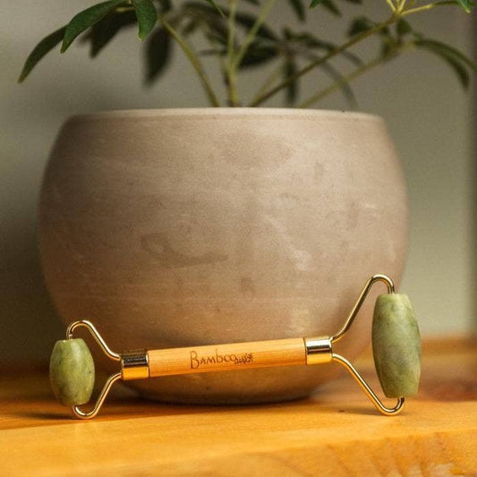 Bamboo Facial Massage Roller | Self Care Holiday Bestseller: Jade