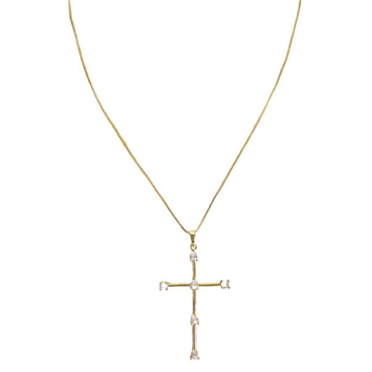 Tom'e Cz Cross Necklace