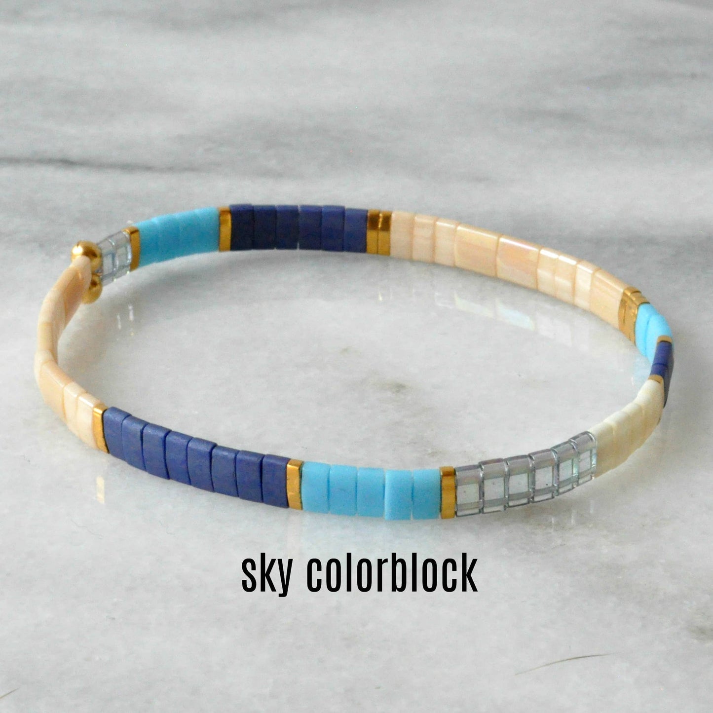 Stackable Stretch Tile Bead Bracelets