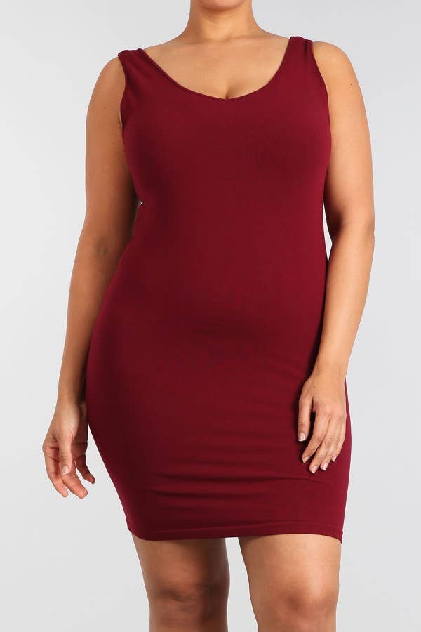 Reversible V-Scoop Neck Tank Dress