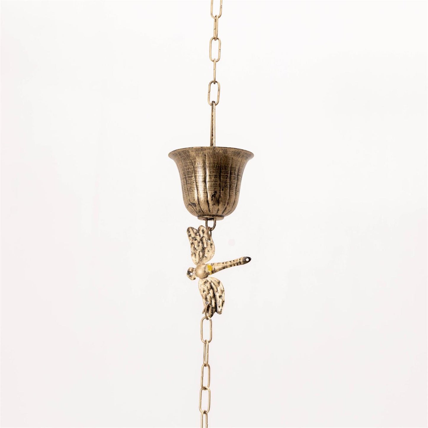 Rain Chain - Gold Dragonflies
