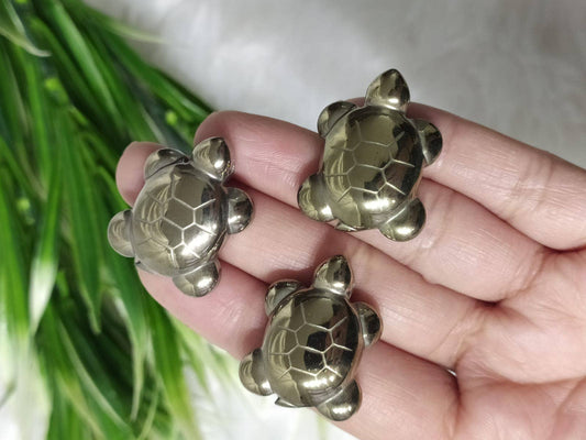 Gold Pyrite Turtle Figurines