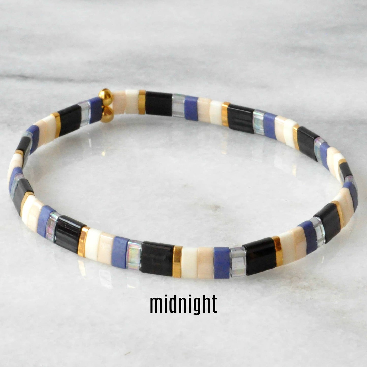 Stackable Stretch Tile Bead Bracelets