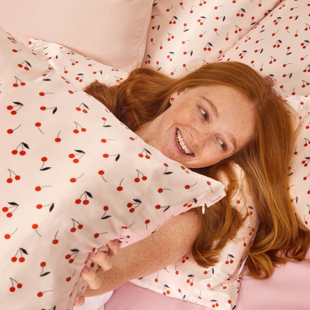 Cherry Satin Pillowcase Standard