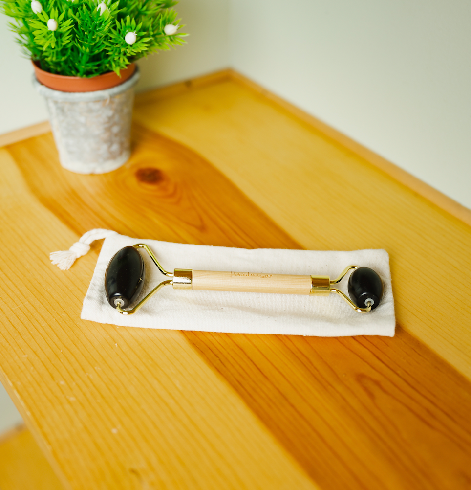 Bamboo Facial Massage Roller | Self Care Holiday Bestseller: Jade