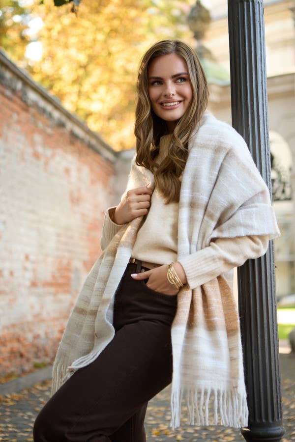 Cozy Oversized Fringe Scarf