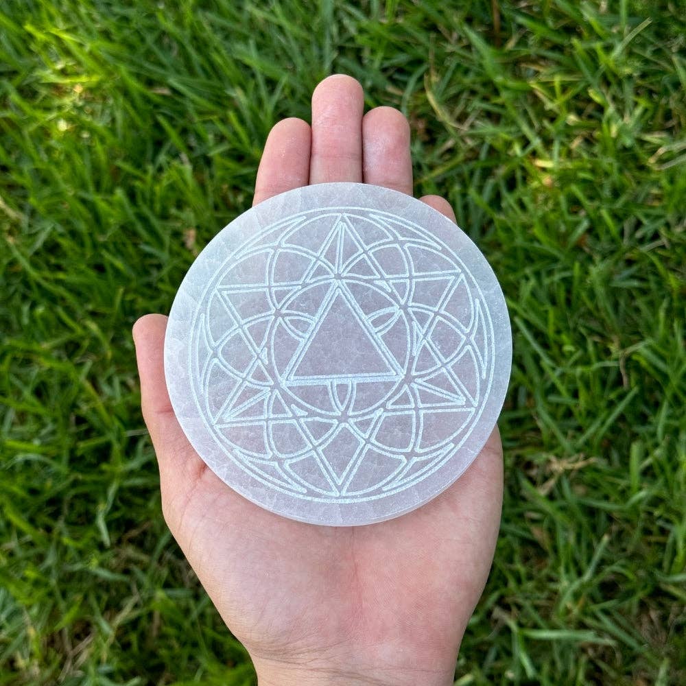 Selenite -  Lotus Charging Plate