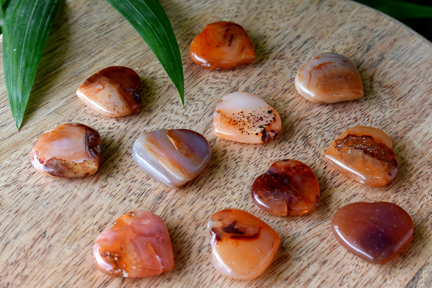 Carnelian Heart Prosperity & Good Luck Puffy Mini Heart Pendant