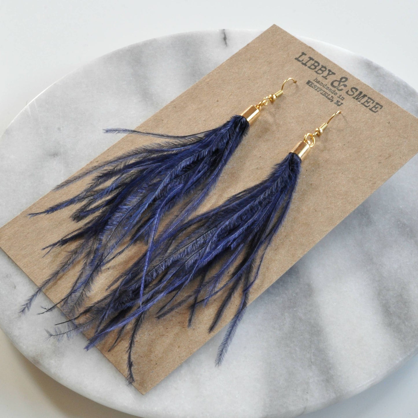 Ostrich Feather Earrings