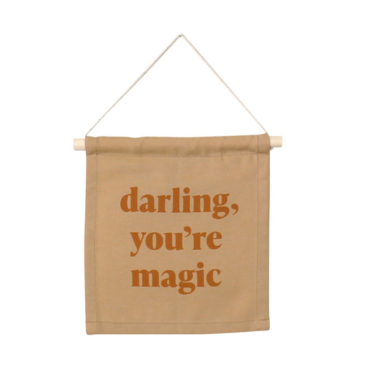 Darling You're Magic Hang Sign Cotton Blend Material