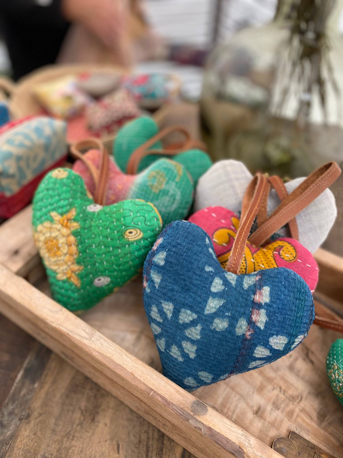 Hanging Lavender Filled Heart Sachets