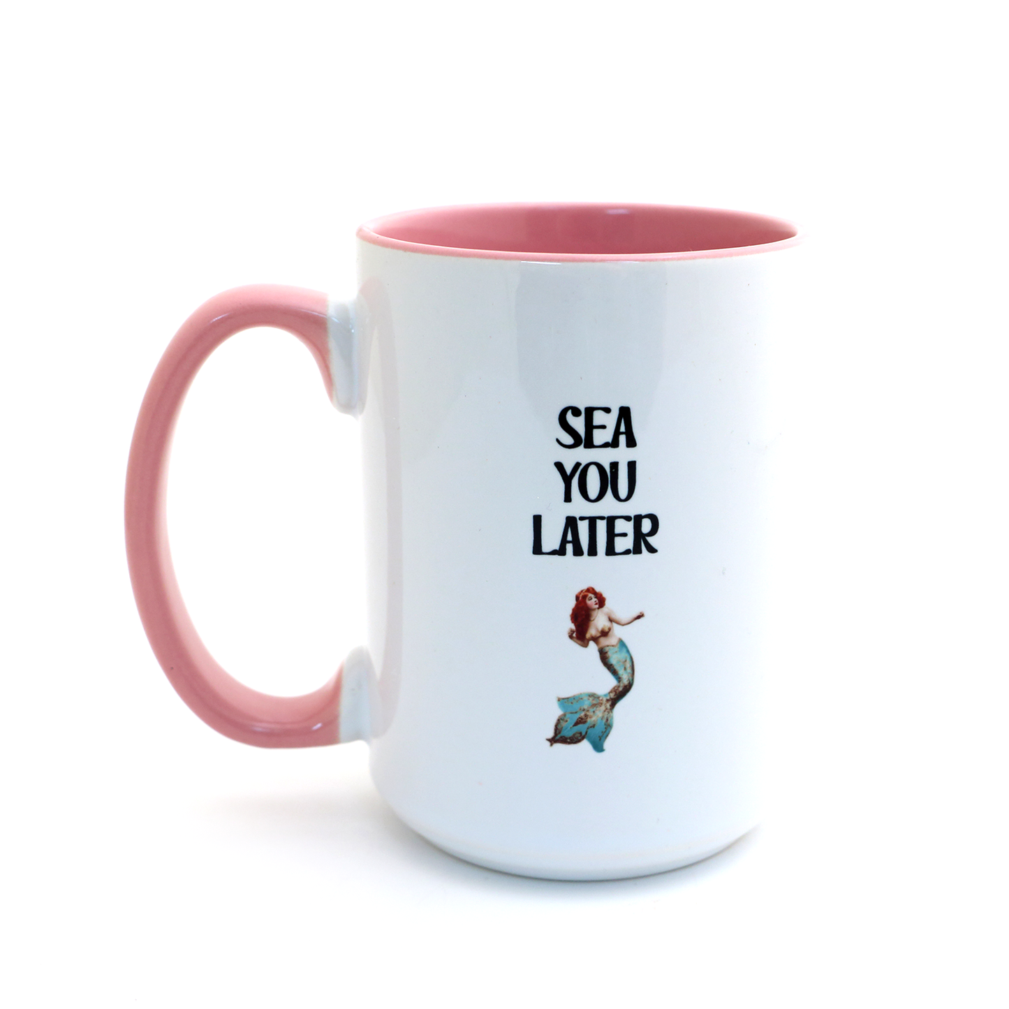 Introverted Mermaid mug, funny coastal nautical gift,15 oz