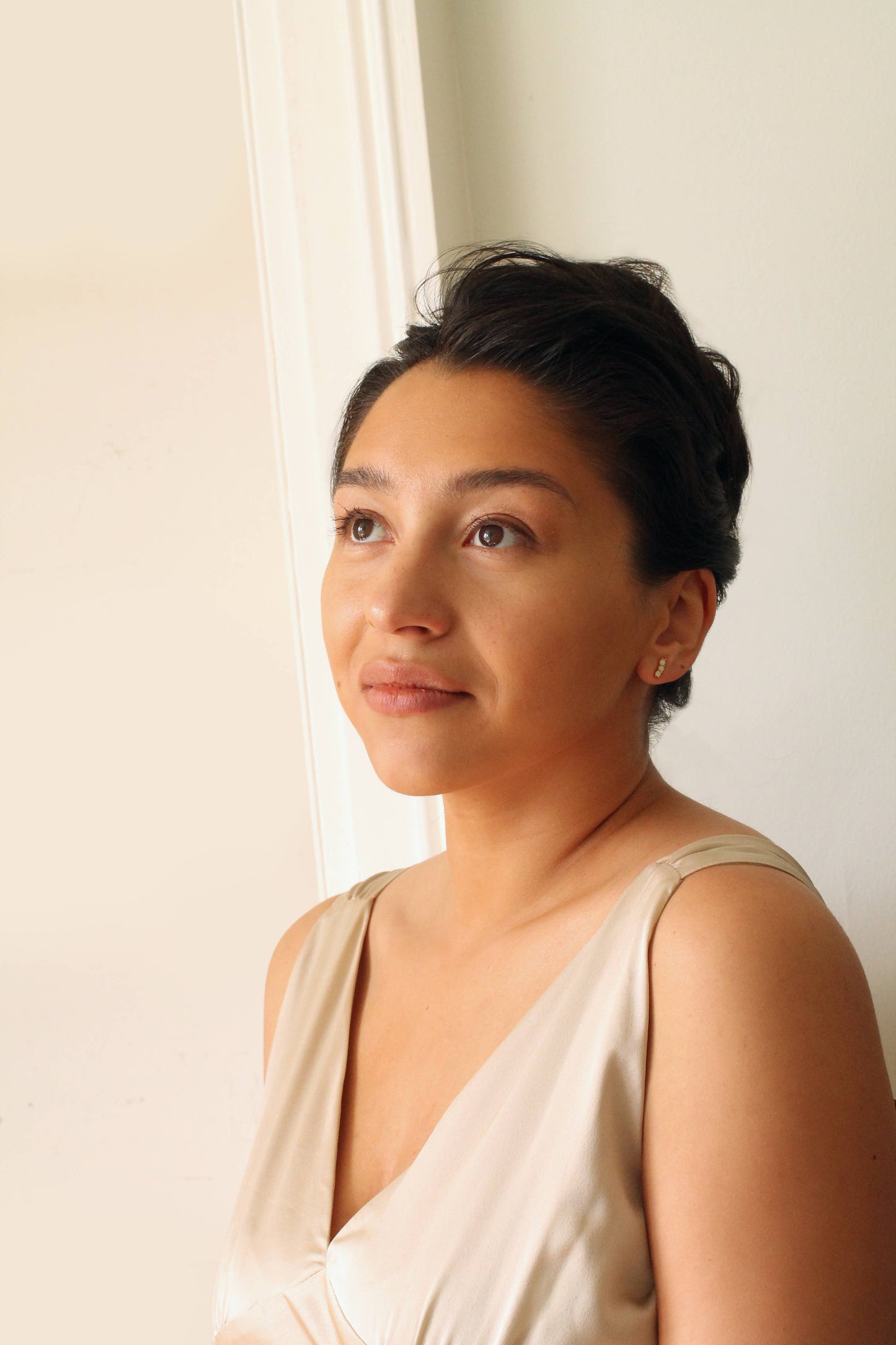 Stacked Opal Stud Earrings