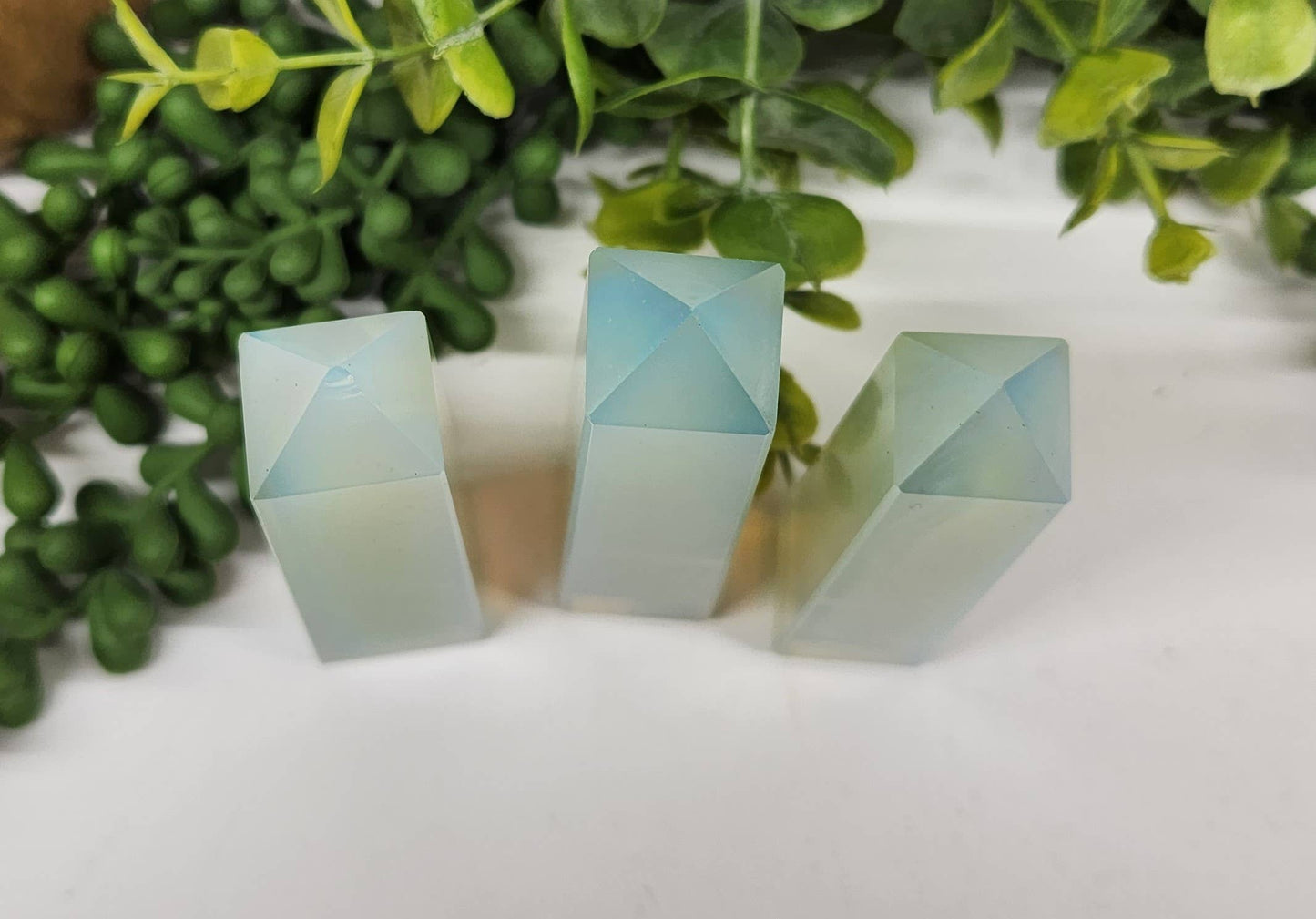 Opalite Gemstone 4-Sided Tower (Approx. 3.5-3.75"/8.9-9.5cm)
