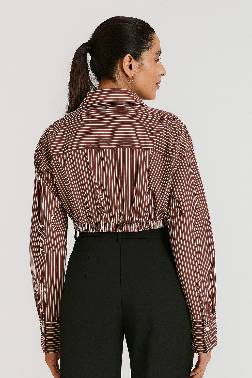 Augusta Top || Cinnamon Stripe