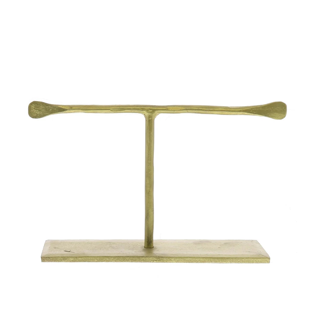 Maddox Forged Iron Jewelry T Stand - Short 4" - Brass