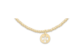 Classic Gold 2mm Bead Bracelet - Guardian Angel Small Gold Disc