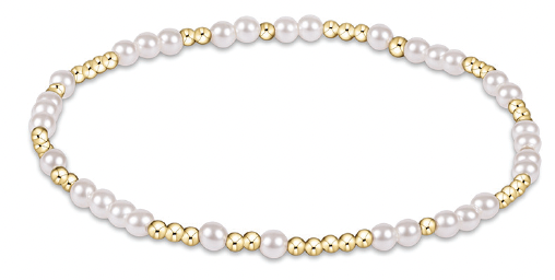 Hope Unwritten 3mm Bead Bracelet - Pearl