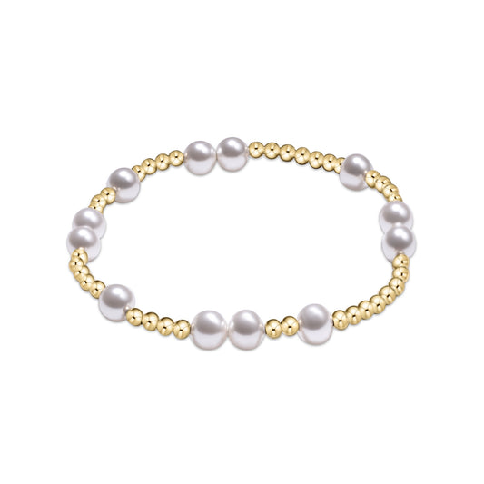 Hope Unwritten 6mm Bead Bracelet - Pearl