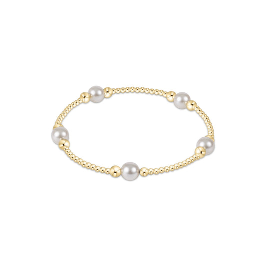 Purpose Pearl 6mm Bead Bracelet - Gold