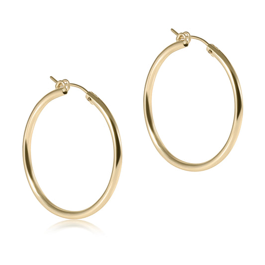 round gold 1.25" hoop - smooth- enewton