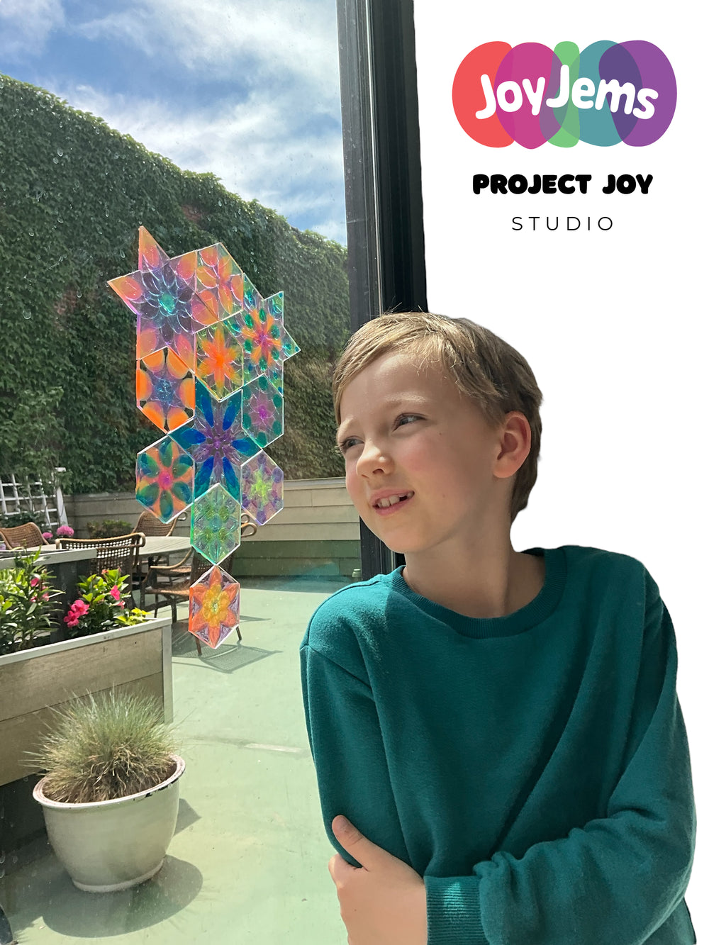 Stars & Hexagons- Joy Jems Stained Glass Art