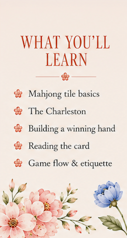 Beginner Mahjong Event Goodness on Main & Natalie