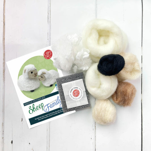 Sheep Family Needle Felting Kit Beginner