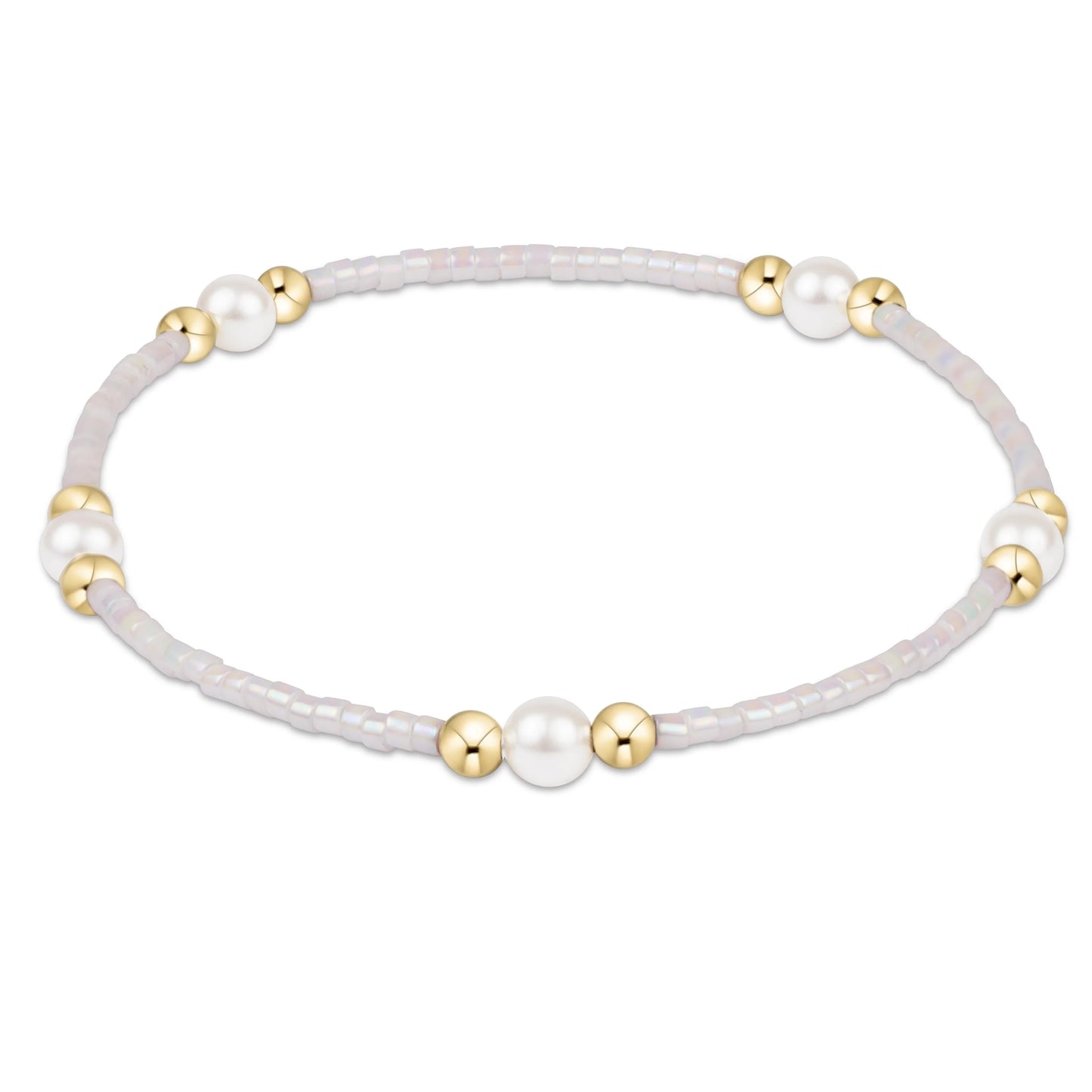 enewton Hope Purpose Pearl Gold Beaded Bracelet | Spring Summer Colors New! Stackable Waterproof Jewelry