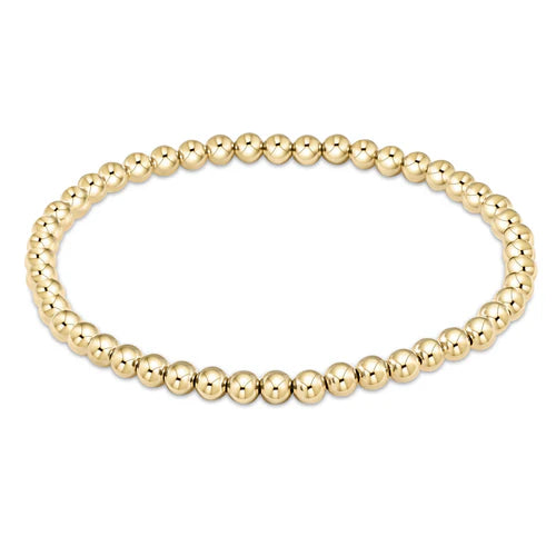 Classic Gold Bead Bracelet 4mm