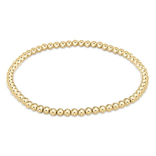 Classic Gold Bead Bracelet 3mm