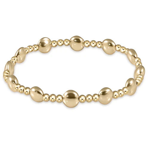 Honesty Sincerity Gold Bead Bracelet 6mm