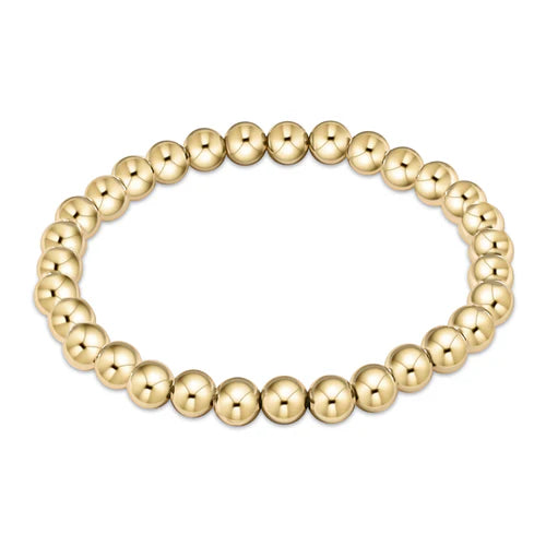 Classic Gold Bead Bracelet 6mm