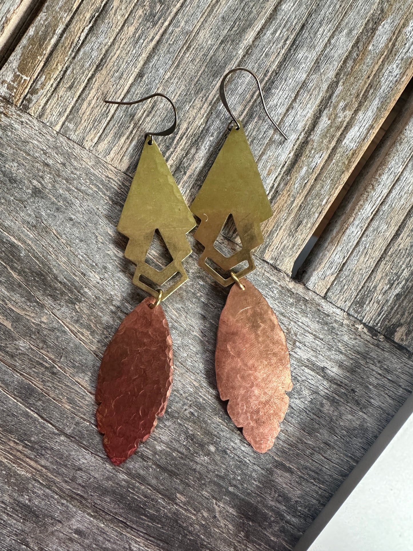 Sugar Vibe Copper Arrowhead Dangles