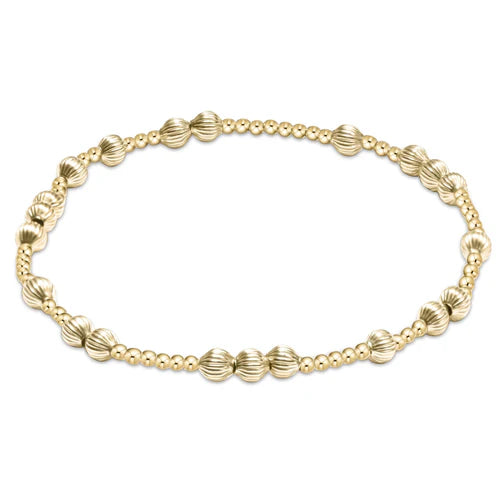 hope unwritten dignity 4mm bead bracelet - gold