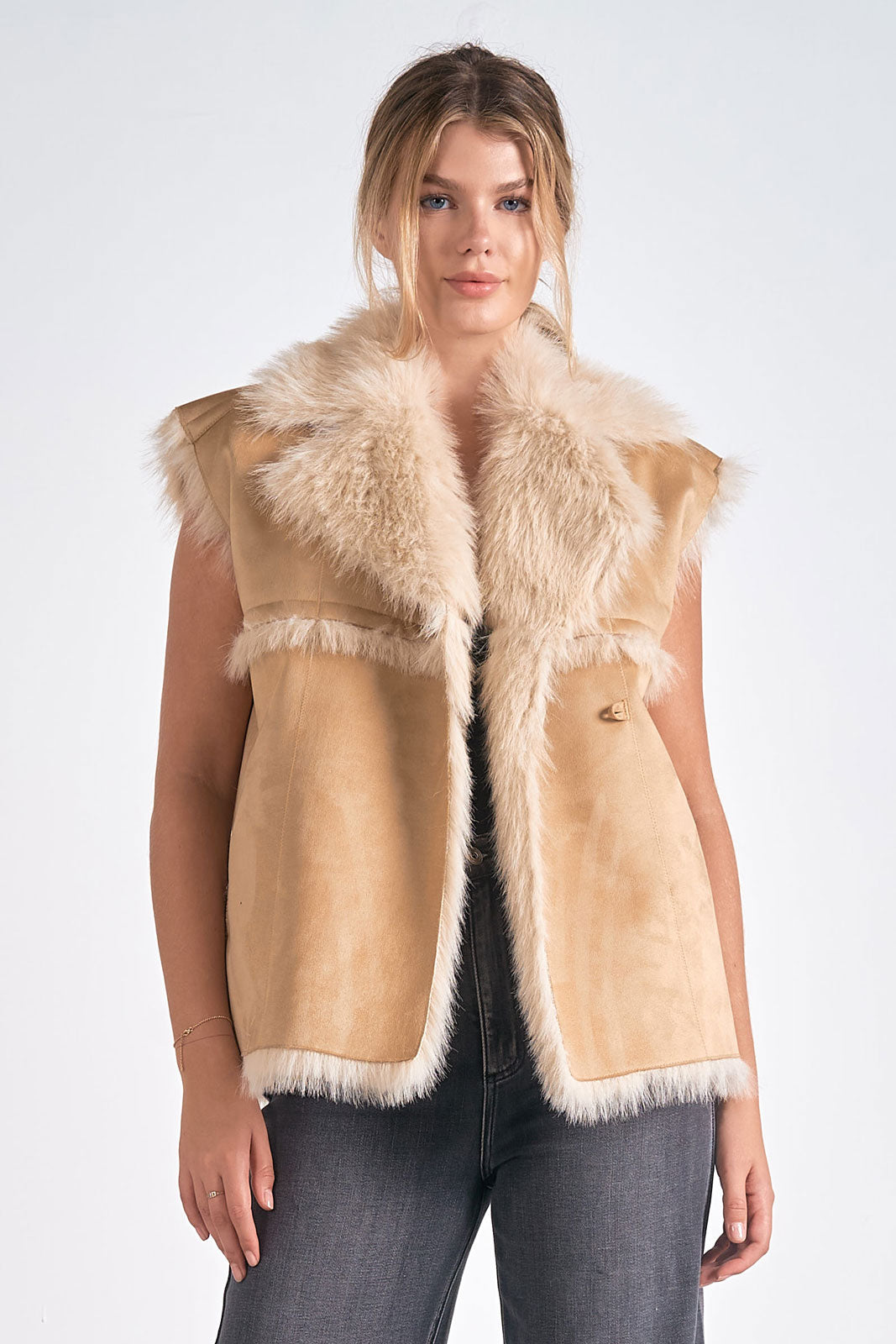 Eloise Vest Long Faux Fur