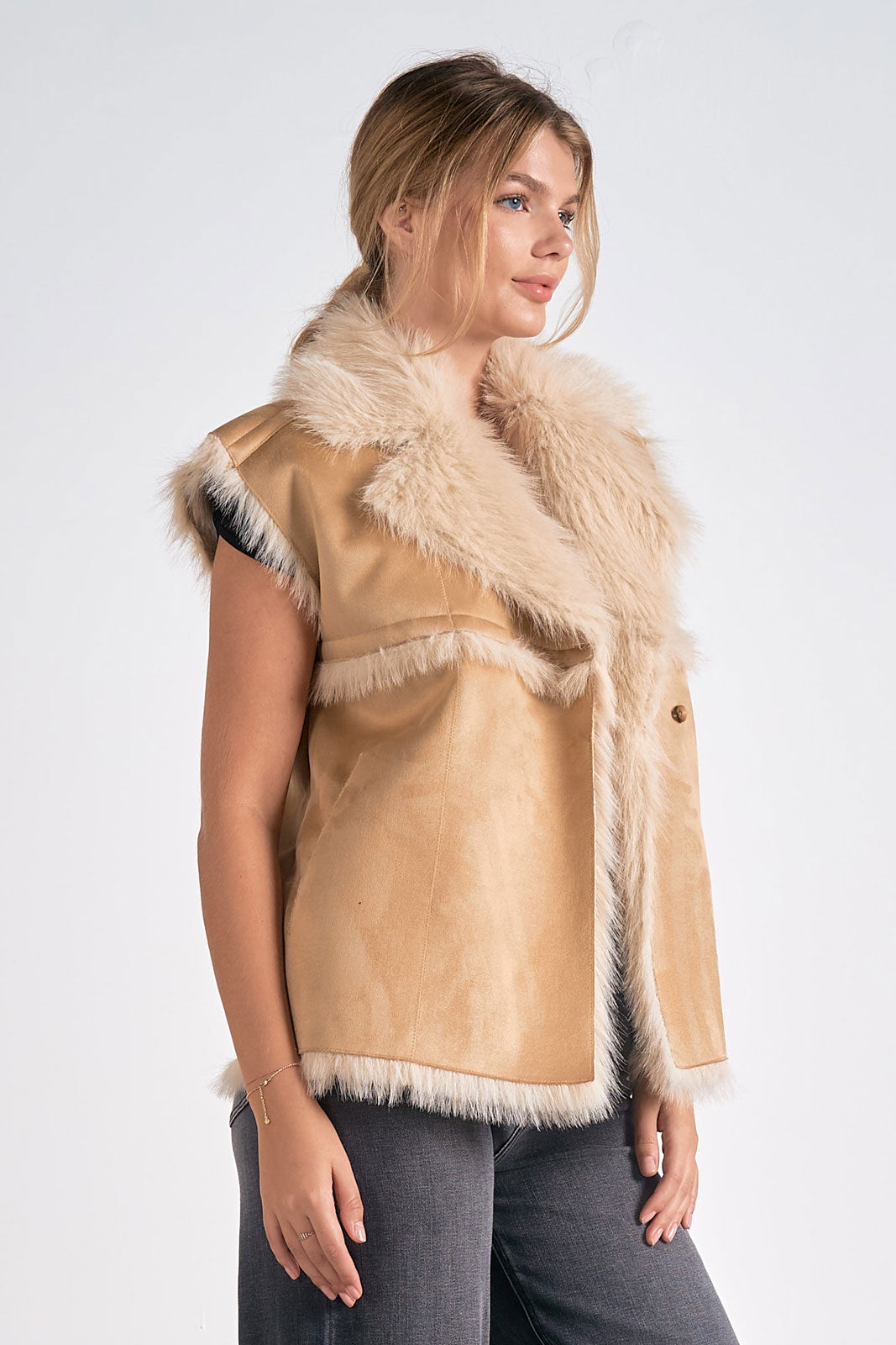 Eloise Vest Long Faux Fur