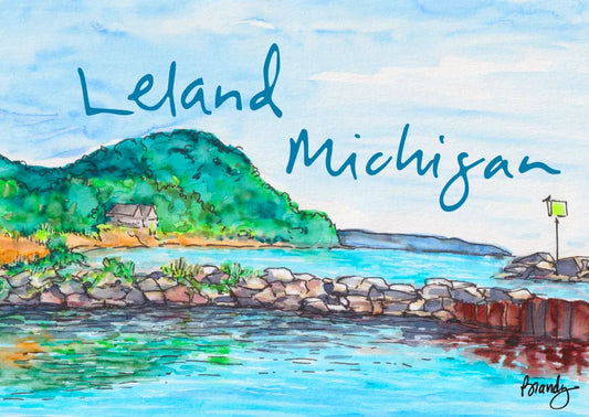 Leland Harbor Postcard